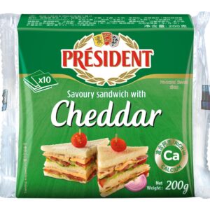 President sliced cheedar cheese 200g