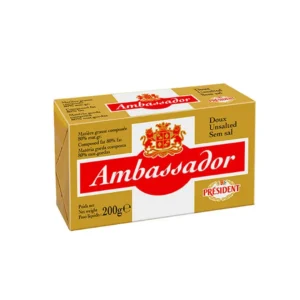 president unsalted ambassador butter 200g