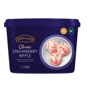 Dairyland Classic Strawberry Ripple Ice Cream 1L